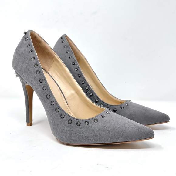 Shoe Republic LA Womens Suede Pointy Toe Stiletto Pump - Picture 5 of 16